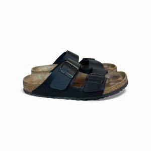 Birkenstock Arizona Birko Flor Black Sandals Size 39